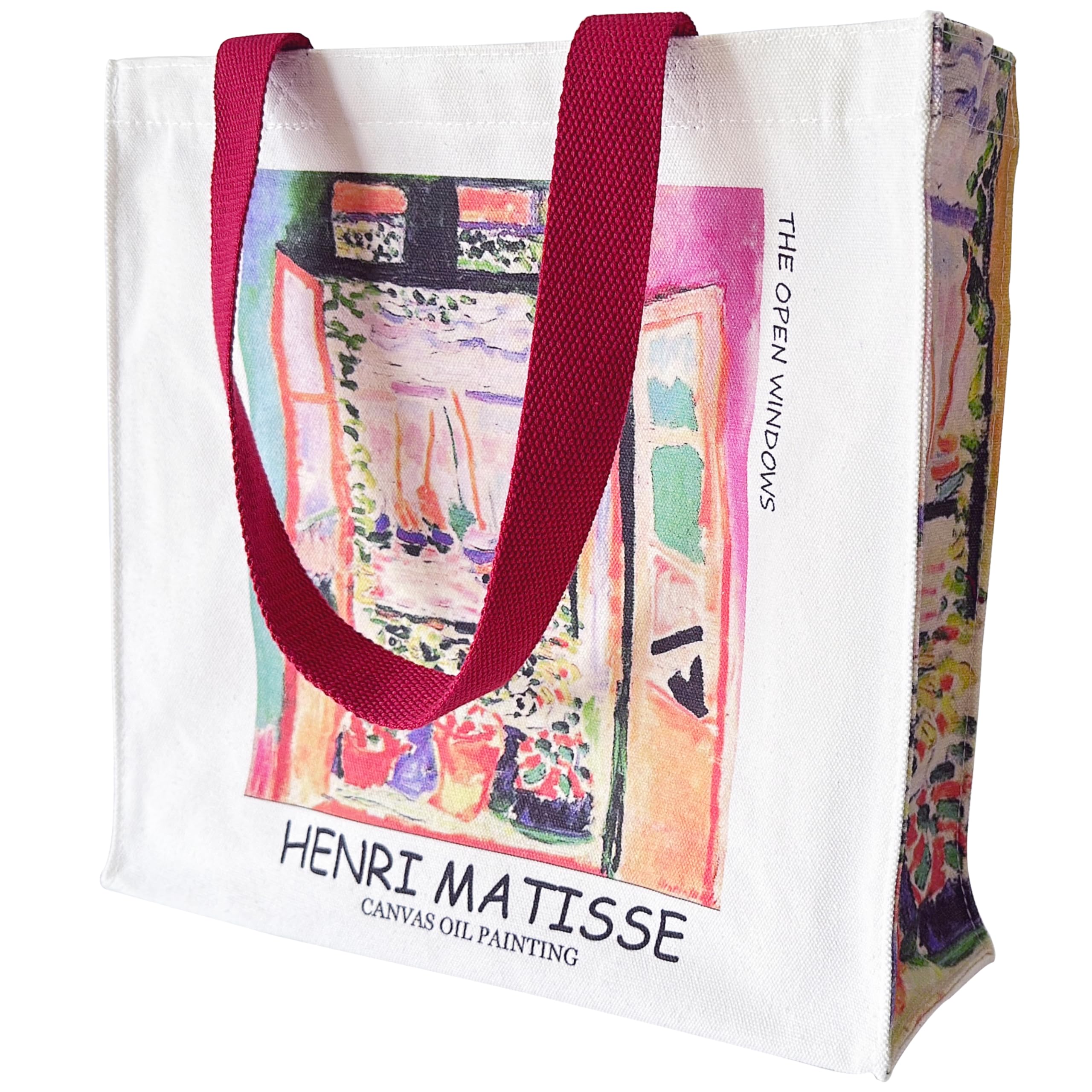 SENSWEALD Canvas Tote Bag For Women With Zipper, Durable Portable Reusable Tote Canvas Bag, Tote Bag Aesthetic