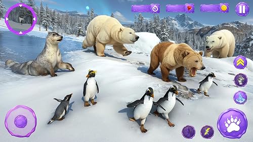 Simulation de vie d'ours polaire arctique – vue 5