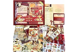 LCLAIDYDY Scrapbooking Supplies Kit: Mushroom Stationery,Vintage Aesthetic Scrapbook