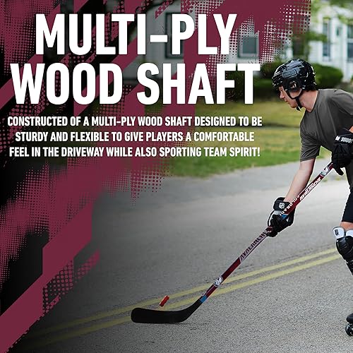 Vista 123 de Franklin Sports NHL Team - Palo de hockey callejero de vinilo de 48 pulgadas Pittsburgh Penguins