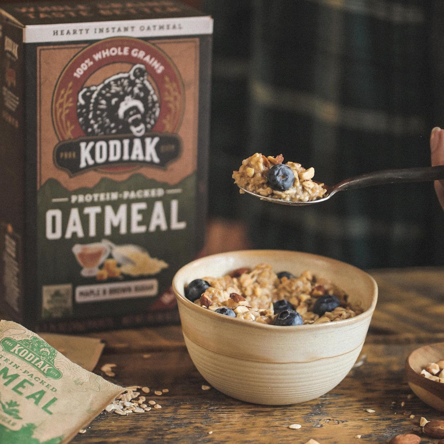 Kodiak Cakes Instant Protein Oatmeal Packets, Maple & Brown Sugar, 6 Packets - 1.76 Ounce (Pack of 6)