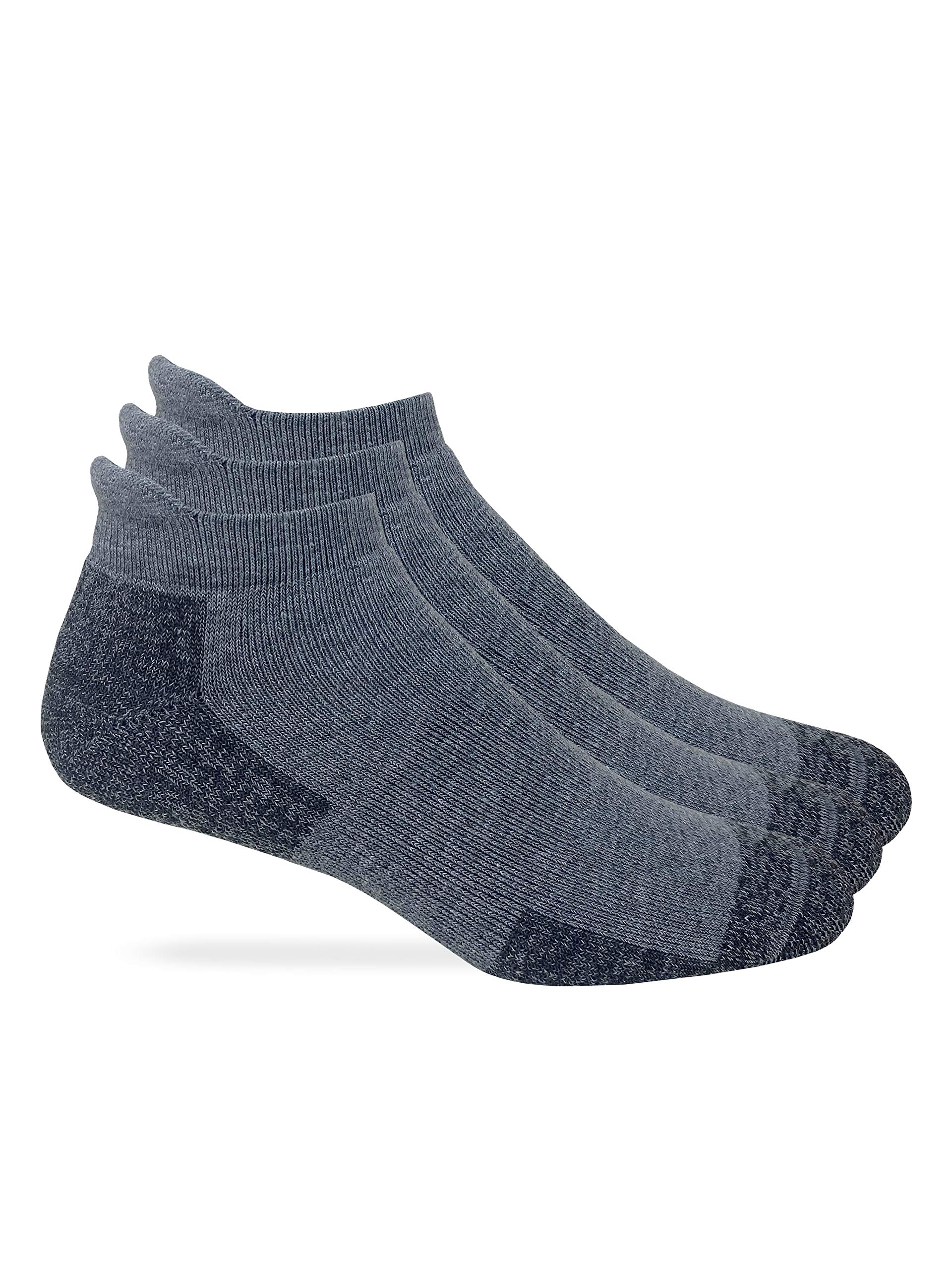 Carolina UltimateMens Ultra Dri Low Cut Heel Tab Athletic Socks 3 Pair Pack