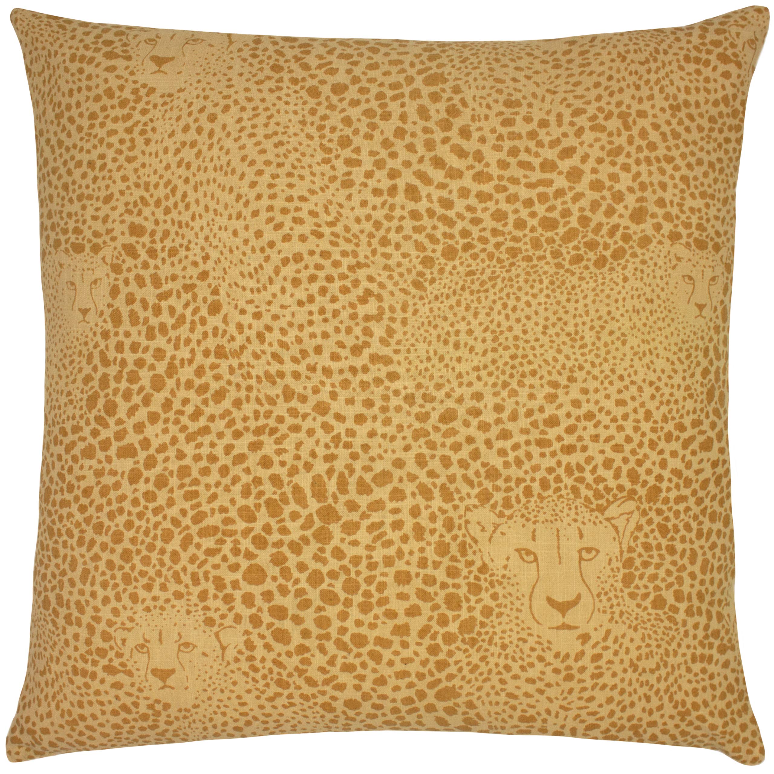 furn. Hidden Cheetah Polyester Filled Cushion, Honey, 50 x 50cm