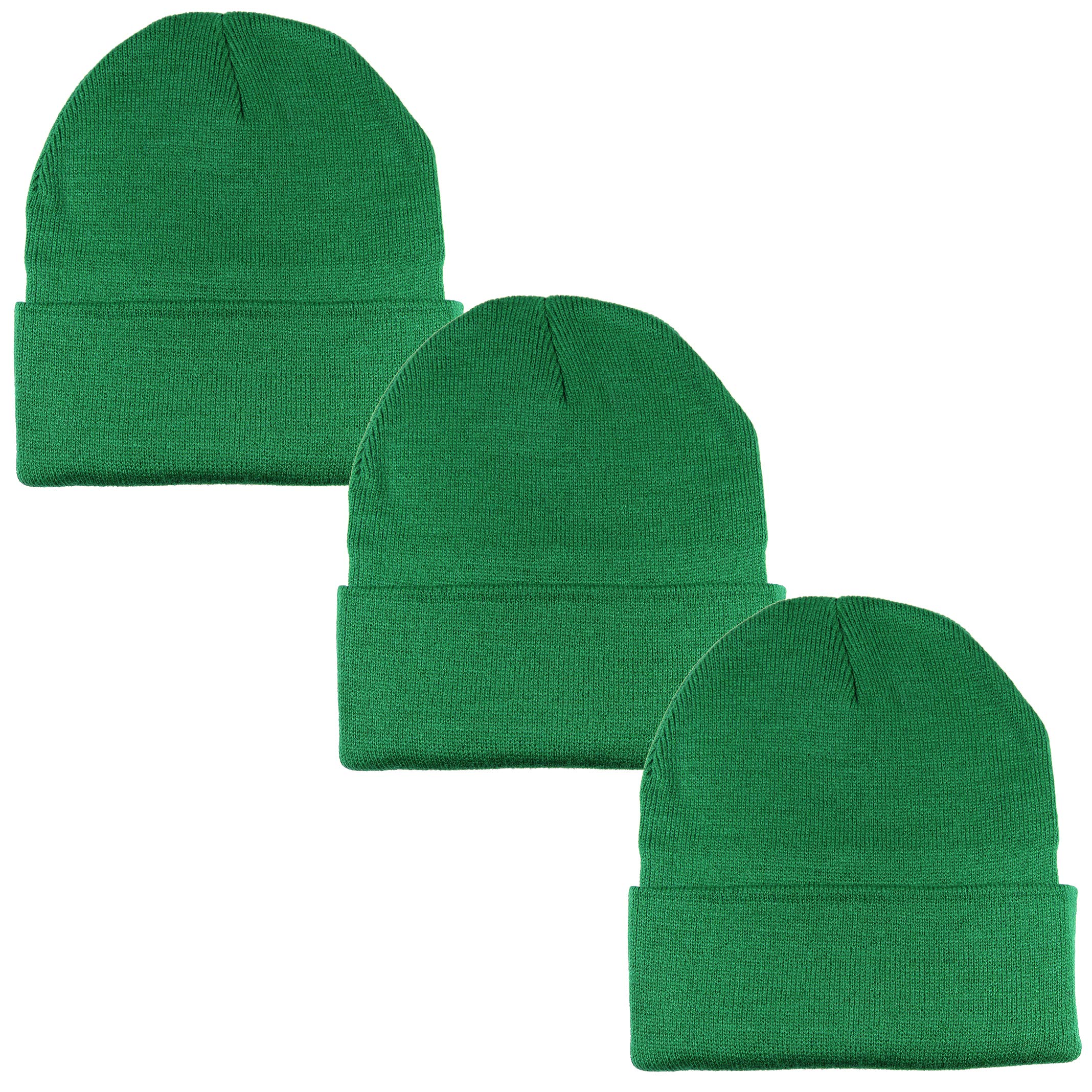 Gelante Gorro unisex de punto cálido de color liso