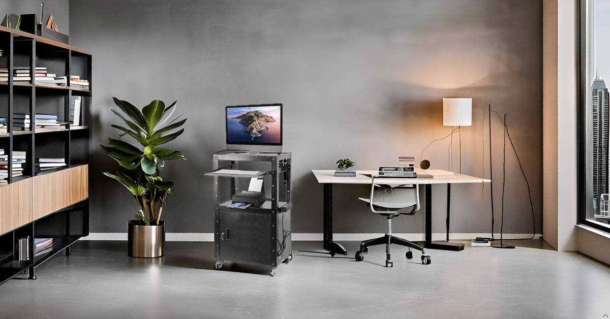 Amazon.com: AV Carts, Rolling Presentation Cart Station, Height