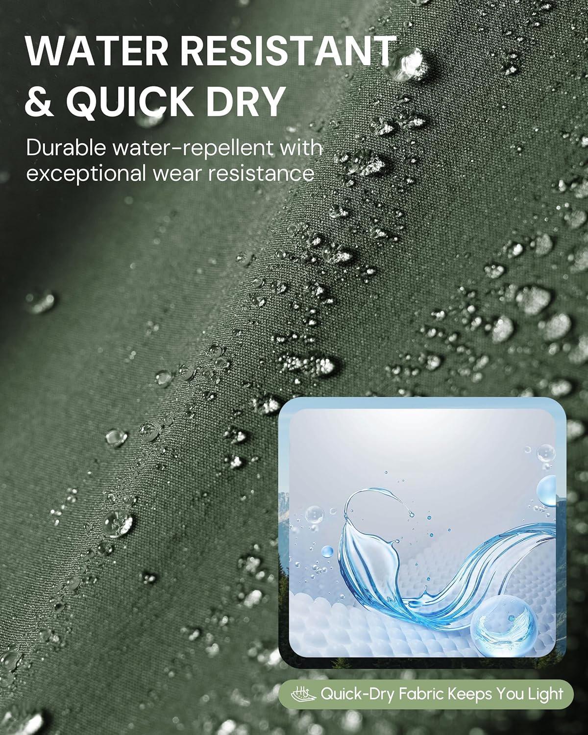 AFITNE Women's Hiking Shorts, Quick Dry Lightweight Summer Shorts for Golf Travel, 4" Curvy-Fit with Zipper Pockets - Image 5