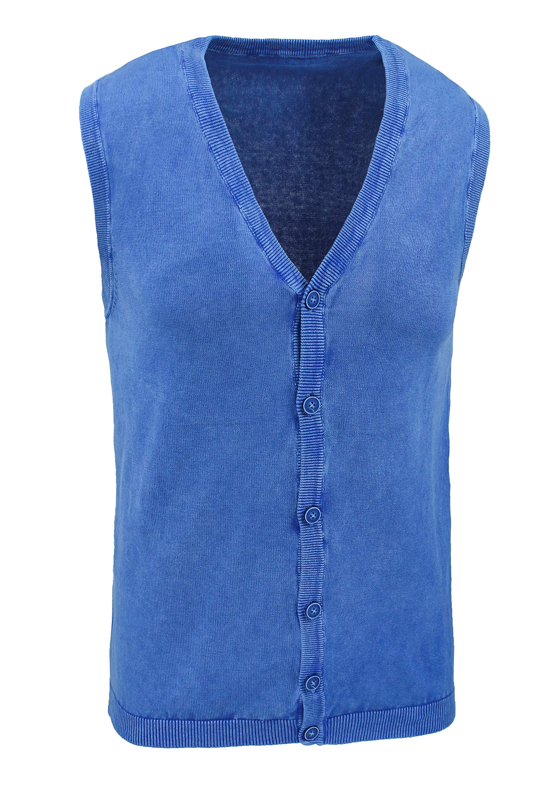Evoga Gilet Smanicato Uomo Primavera Estate Cardigan Maglia Slim Fit