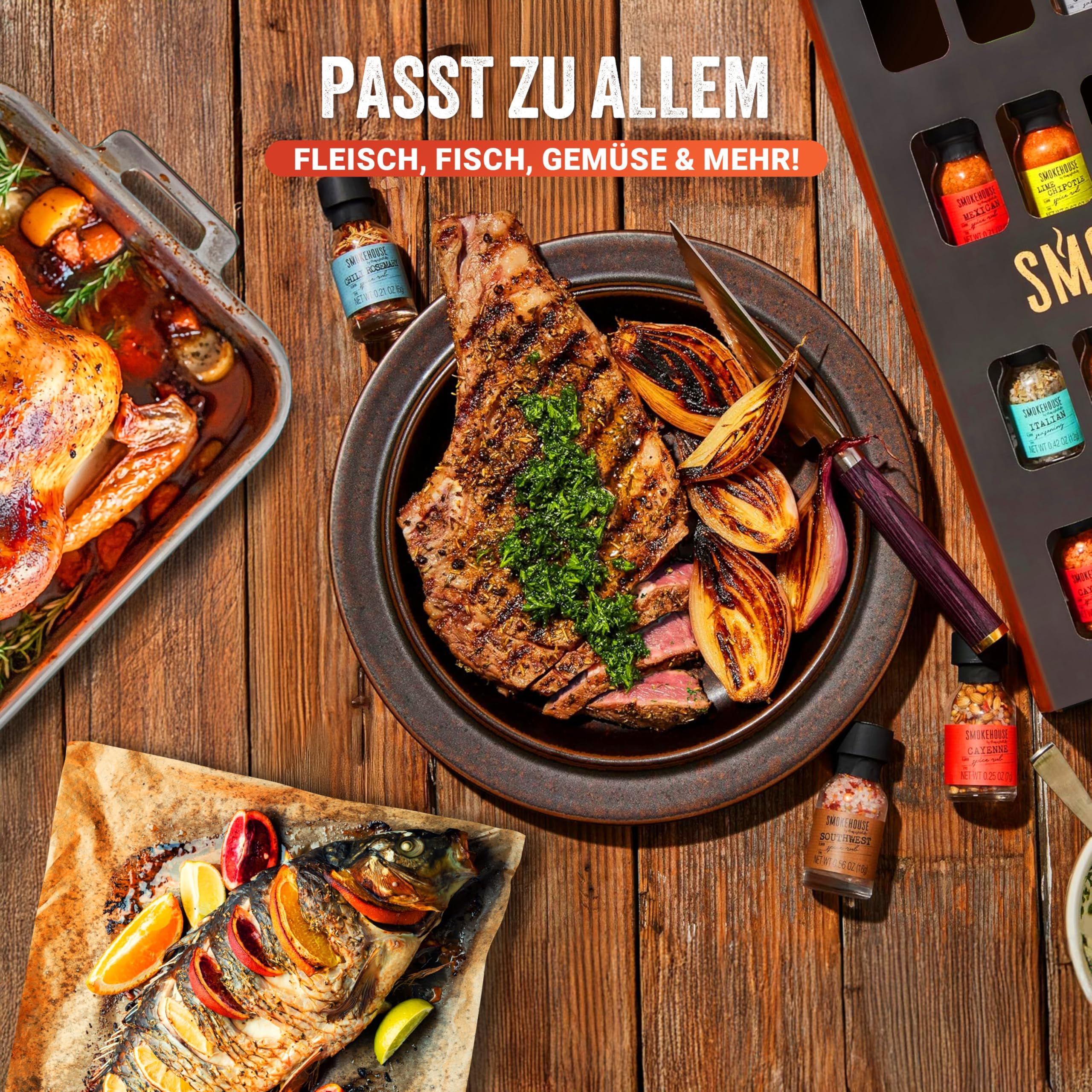 BBQ Gewürze Geschenkset - 20 Grillgewürze & BBQ Gewürzmischungen für Grillen & Barbecue