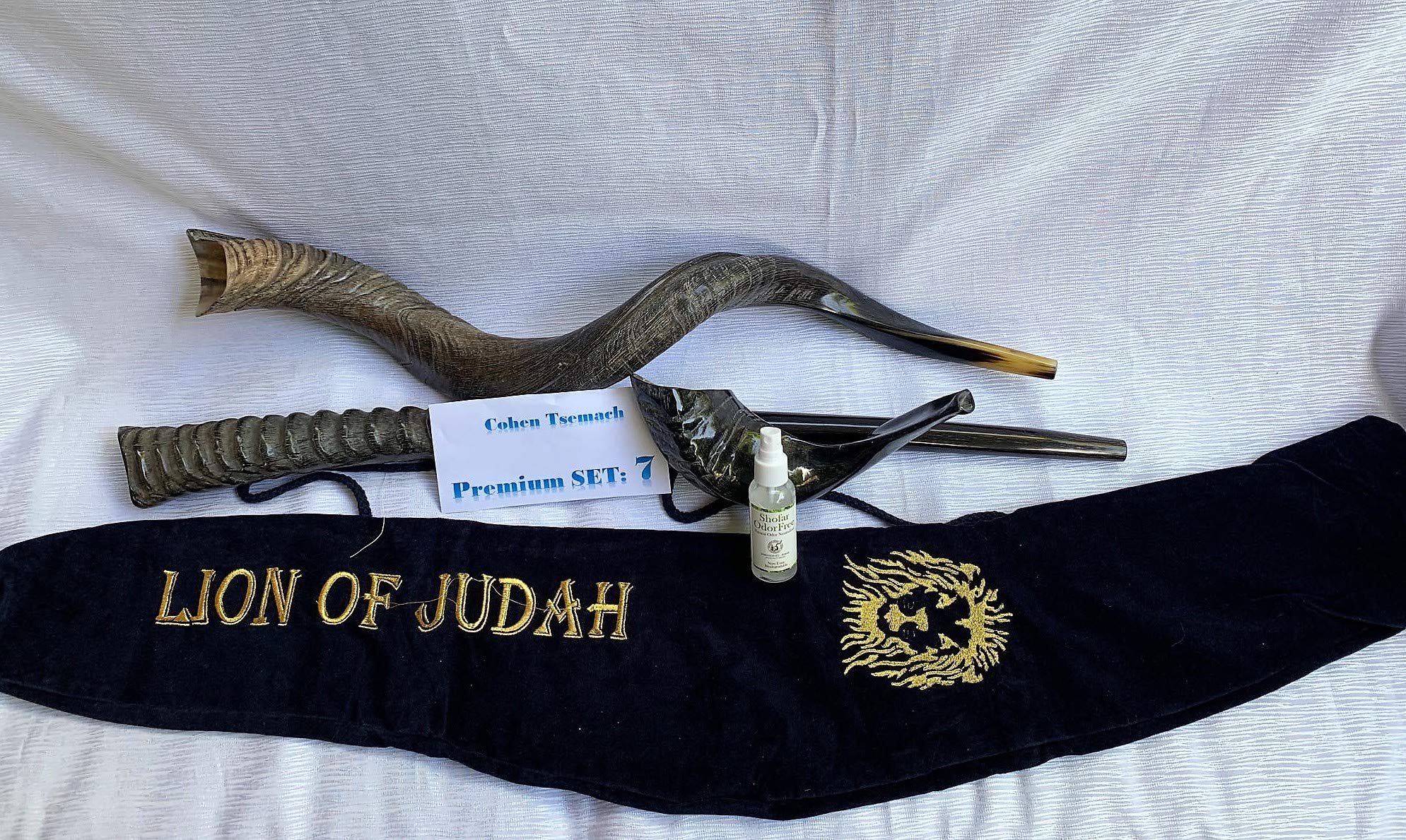 Shofar Kudu 32"-34" avec grande corne d'oryx et sac de rangement - 8