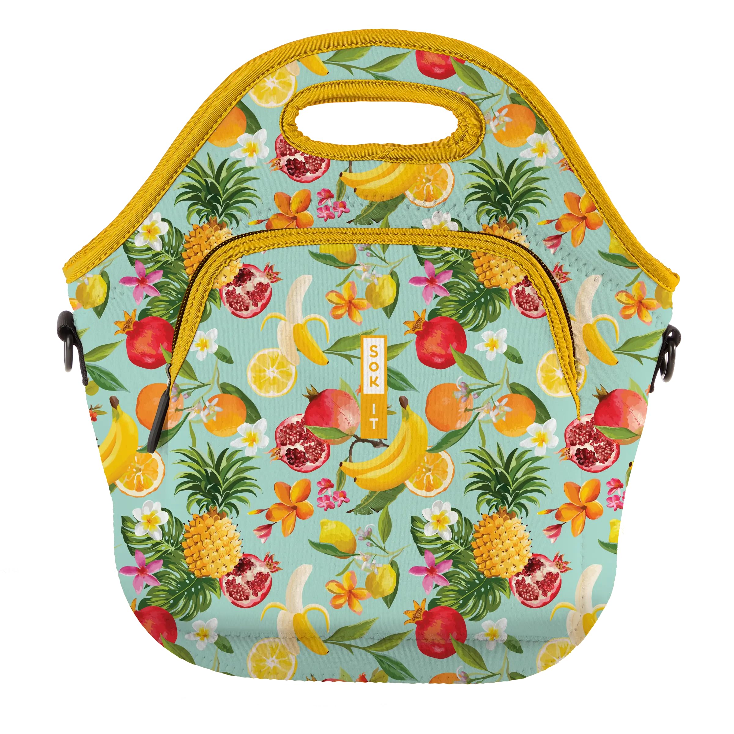 Sok It Lunch Tote Zippered Bag Insulated Neoprene Caddy (Paradise Punch, X-Large 6.5 Quart Lunch Tote) โ image 1