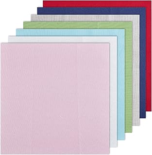 7 Sheets 7 Colors Blank Aida Cloth 11.69x11.69 Stitch Embroidery Cloth Cross Stitch Fabric DIY Cross Stitch Cloth Square Linen Fabric by The Yard for DIY Art Craft Handwork