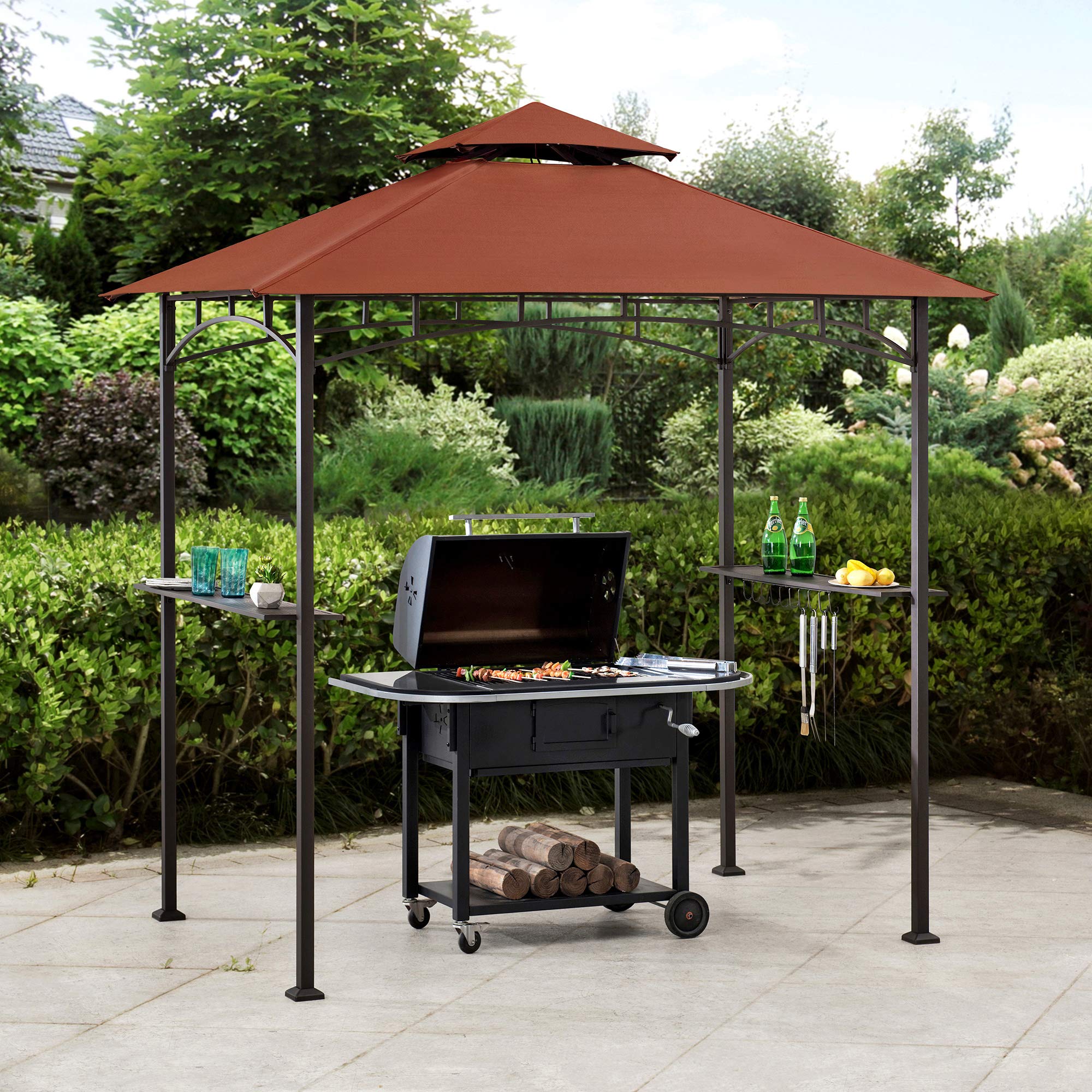 Grill Gazebo With Shelves Decor For You