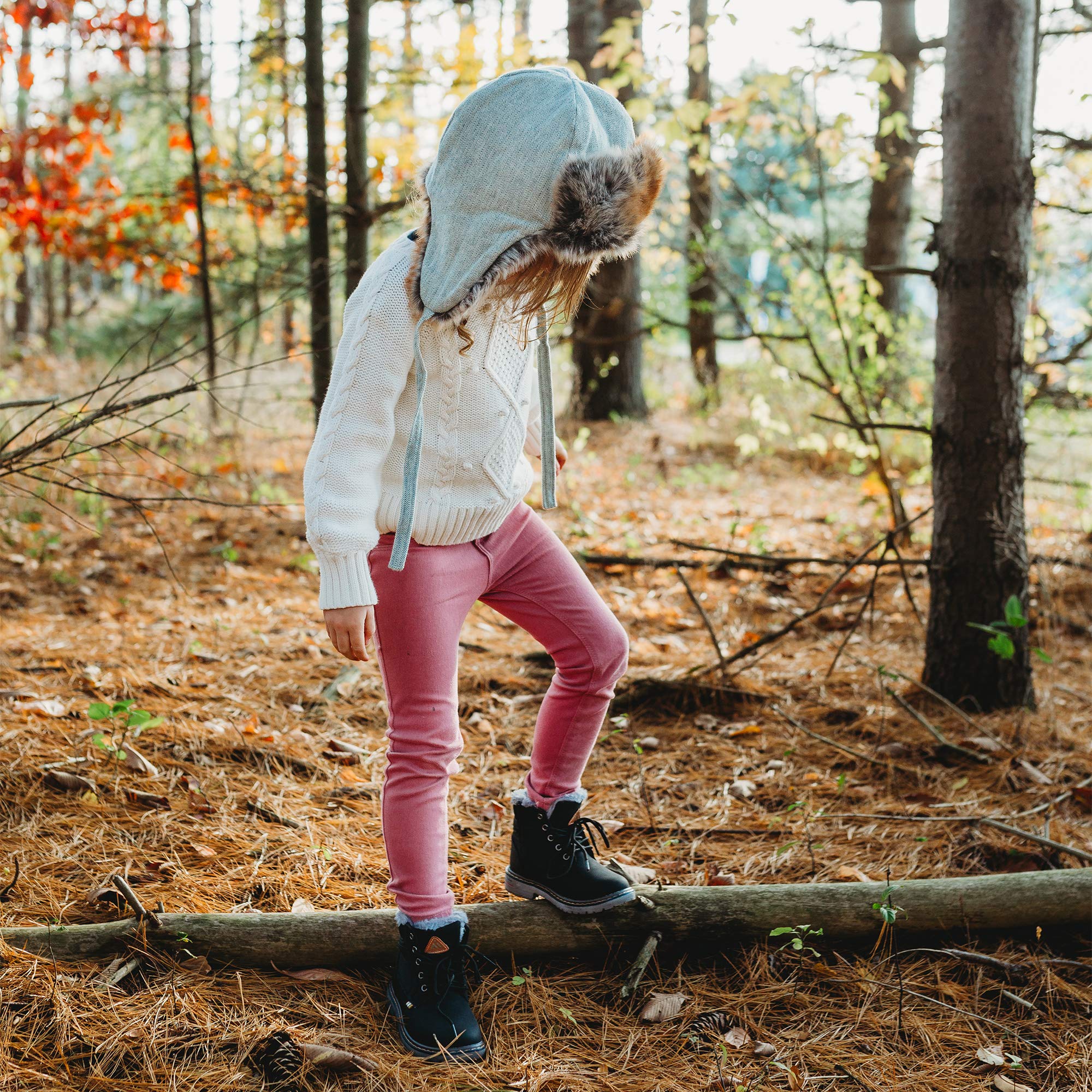 Mishansha Bottines Enfant Hiver Chaussures Garçon Fille 24-36 EU | Bottes de Neige, Chaudes, Randonnée, Antidérapantes, Trekking, Outdoor