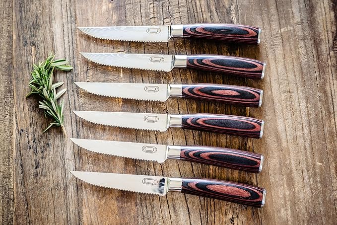 Set Cuchillos Cocina 6 Piezas Acero Inoxidable miniatura 3