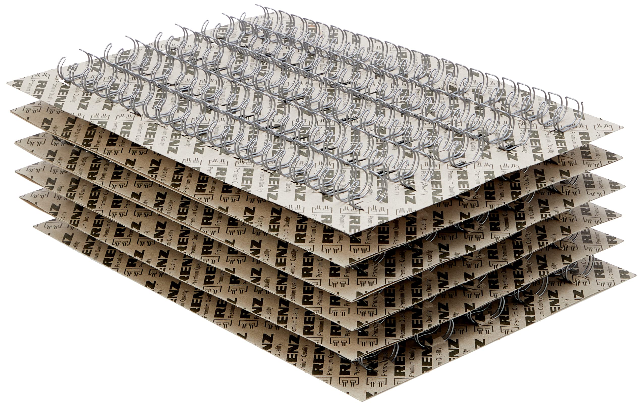 Renz Wire Binding Elements 2:1 - 50 Pezzi, 23 Passanti, Diametro 16mm, Per Rilegatura A4, Nero