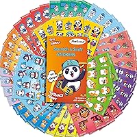 Vista 14 de HORIECHALY Calcomanías para rascar y oler para niños, Calcomanías olorosas 85 hojas 17 aromas, más de 1600 diseños perfumados con bonitos patrones