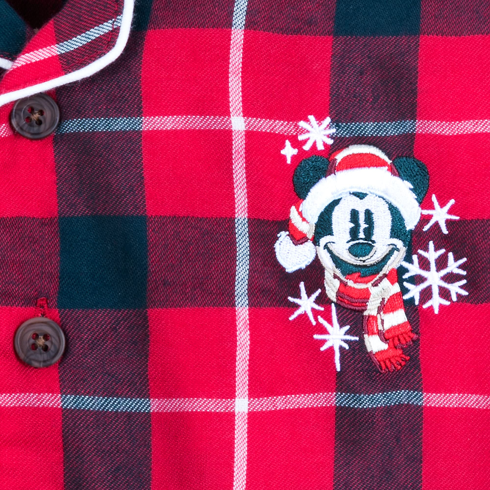 Disney Mickey Mouse Holiday Plaid Flannel Pajamas for Boys, Size
