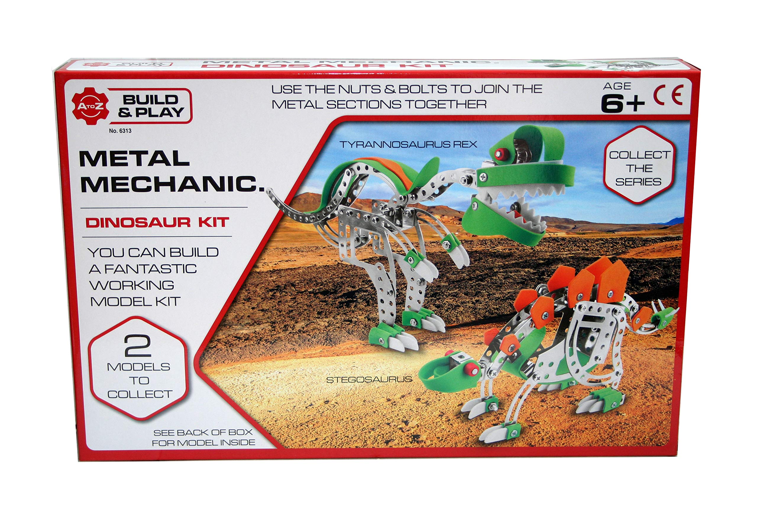 A to Z 6313 Metal Mechanic Dinosaur Kit, Multi,Multicolor,WIDTH : 32 CM HEIGHT : 20 CM DEPTH : 4 CM