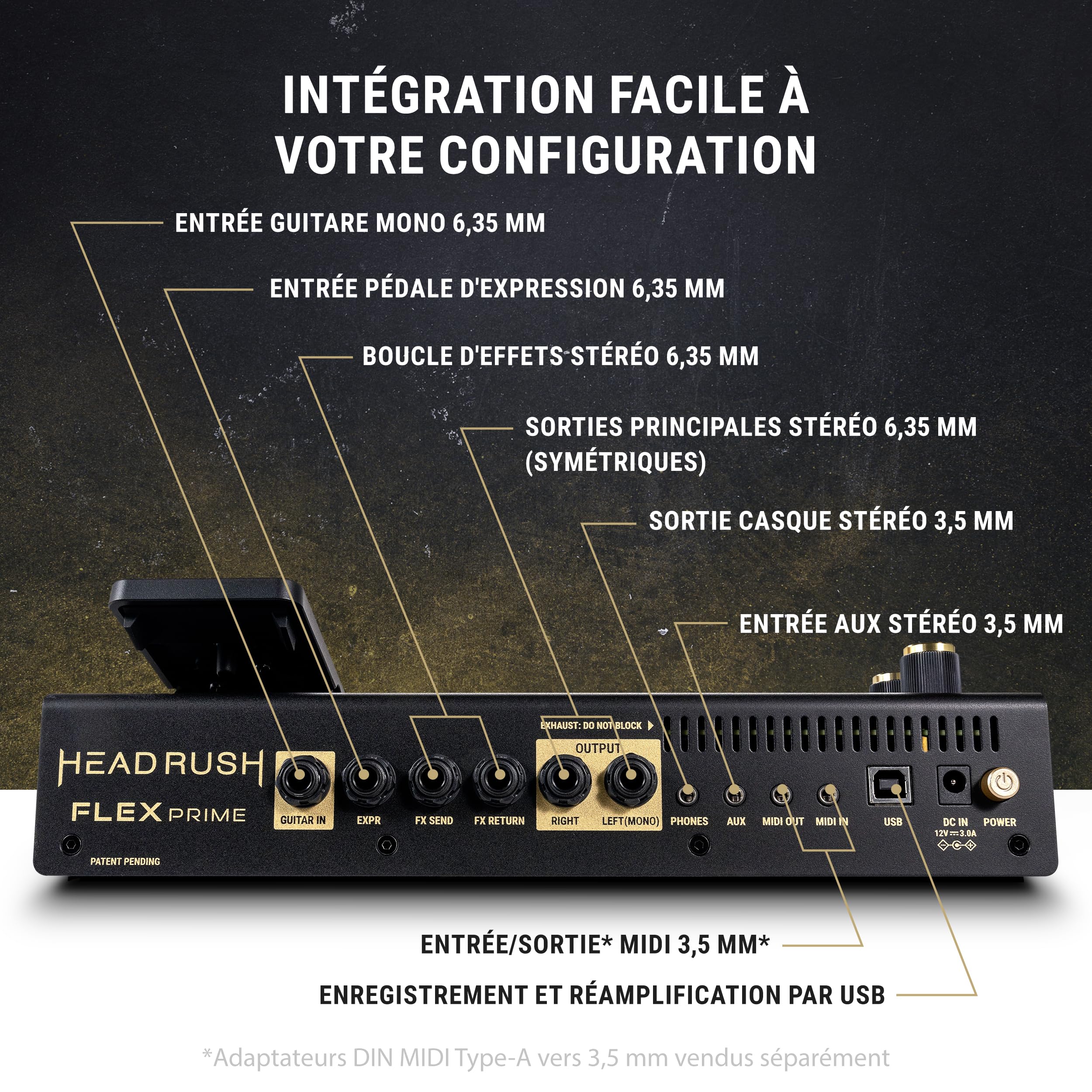 HeadRush Flex Prime Pédale Multi-Effets pour Guitare Électrique | Processeur Multi-Effets avec Cloneur d'Ampli, Looper, Interface Audio, Wi-Fi, Bluetooth, Écran Tactile et Boîte à Rythmes