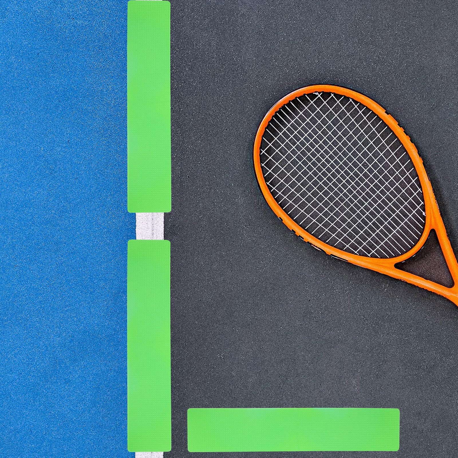 CHILDWEET Lot de 10 Marqueurs Sol Verts en PVC, Disques Plats et Rectangles pour Entraînement Tennis et Football, Blocs de Marquage Portables Adaptés à Divers Terrains Sportifs