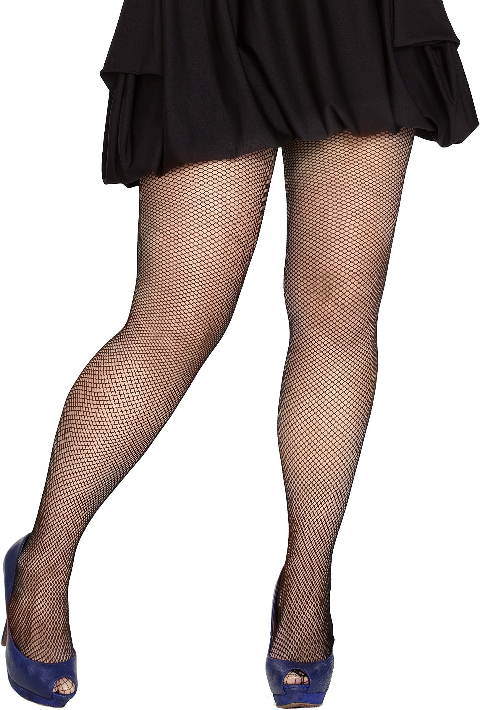 Donatella's HosieryPlus Size black fishnet tights