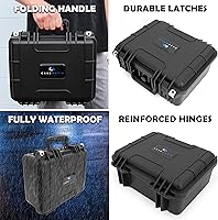 Vista 7 de CASEMATIX Two Gun Hard Case for 2 Handguns - TSA Approved Waterproof & Shockproof 2 Pistol Hard Case, Double Handgun Case with Accessory Storage for