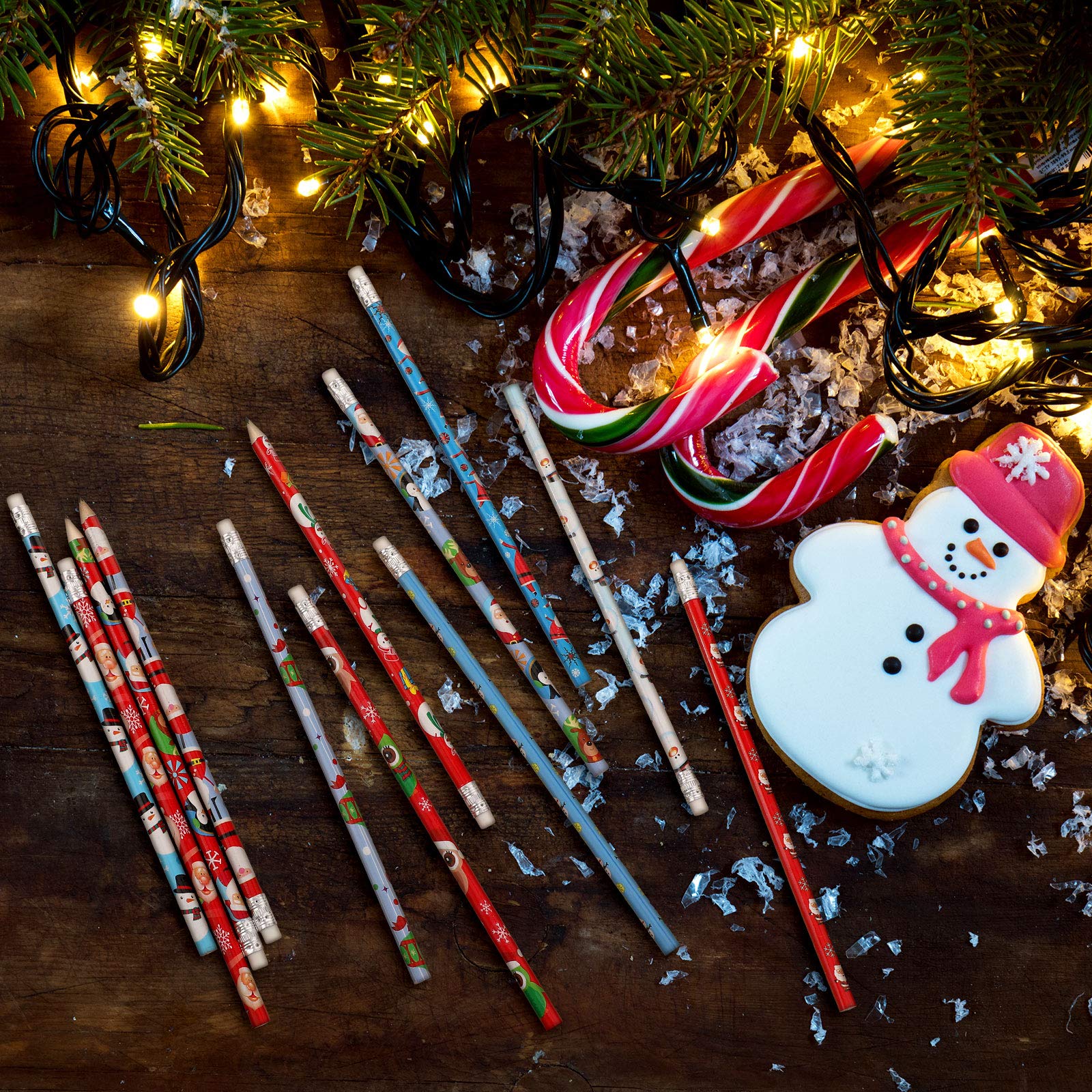 Christmas Pencils Christmas Holiday Pencils For Kids Mini Wooden Xmas 8 thumbnail image