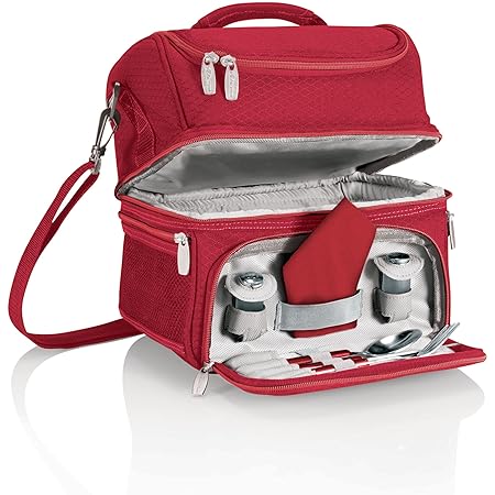 ONIVA - a Picnic Time Brand Pranzo Insulated Lunch Tote, Red