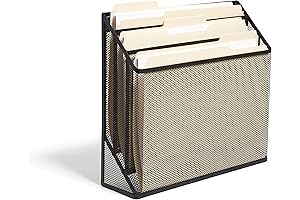 3 Compartment Wire Mesh File Organizer