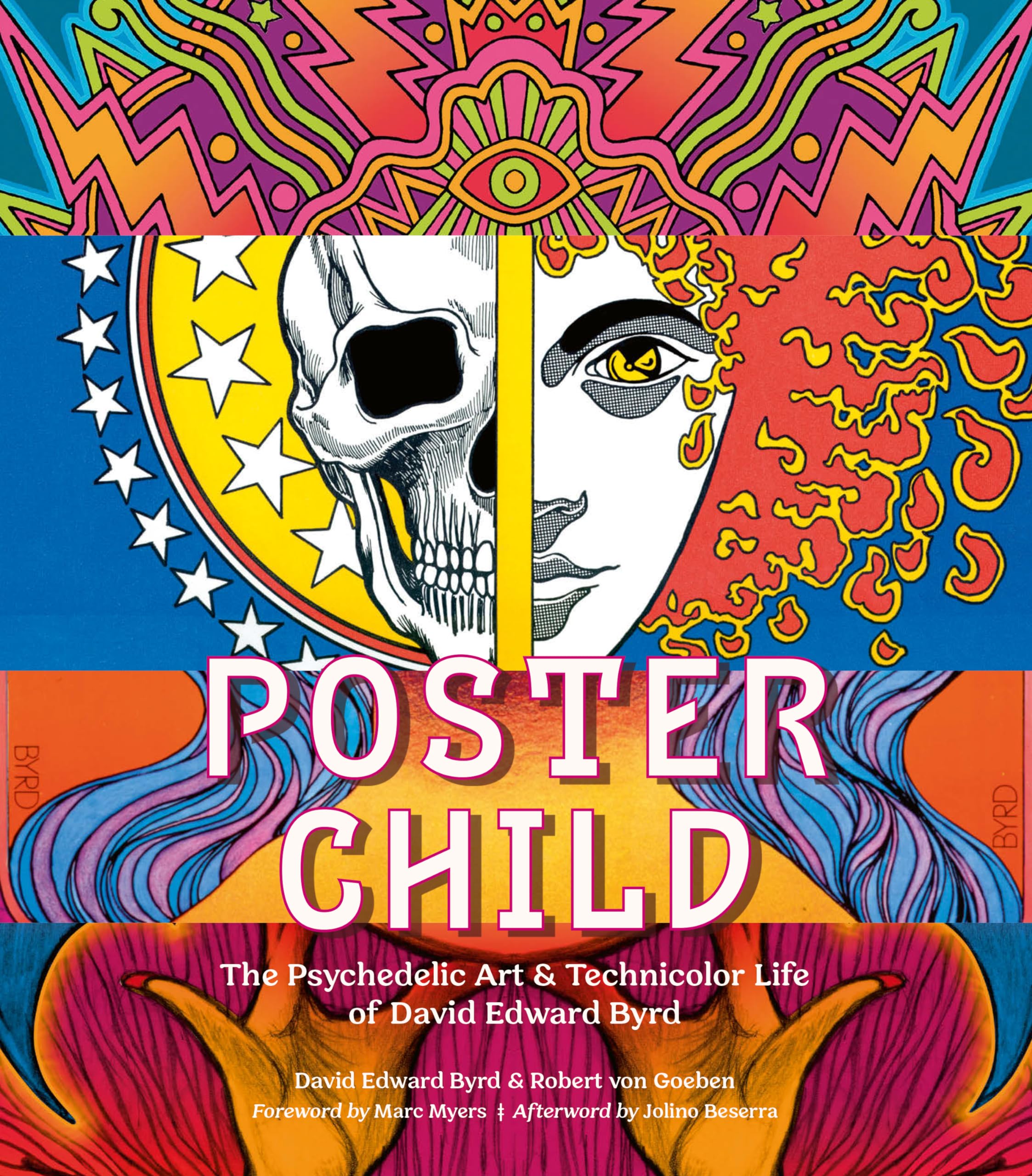 Poster Child David Edward Byrd livre affiche rock psychedelique technicolor graphisme vintage