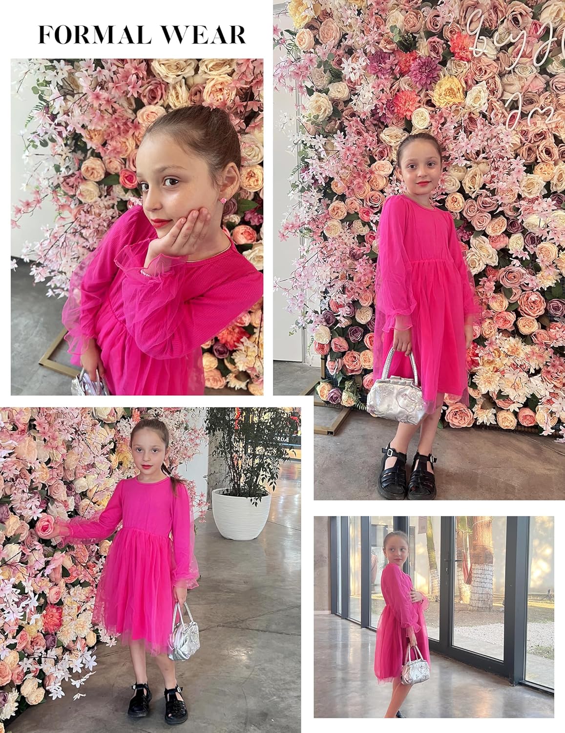 Arshiner Toddler Christmas Dress Girls Sequin Tulle Puff Long Sleeves Tutu Dress Princess Birthday Party Clothes 1-6T - Image 6