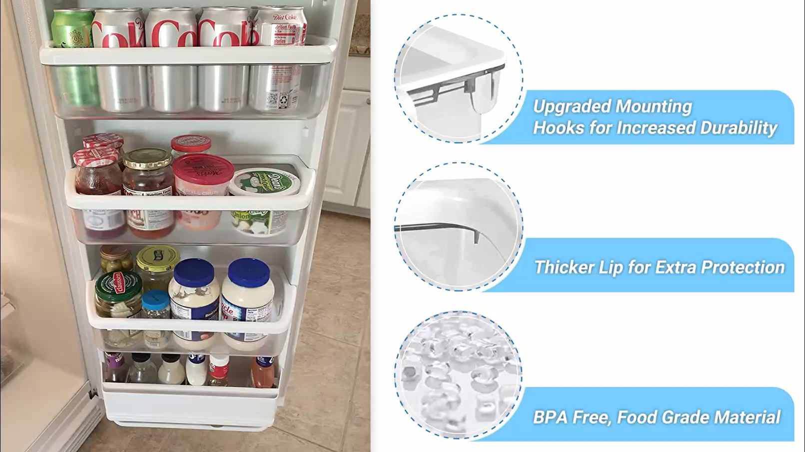 Amazon.com: 2 PACK Upgraded W10321304 Refrigerator Door Shelf