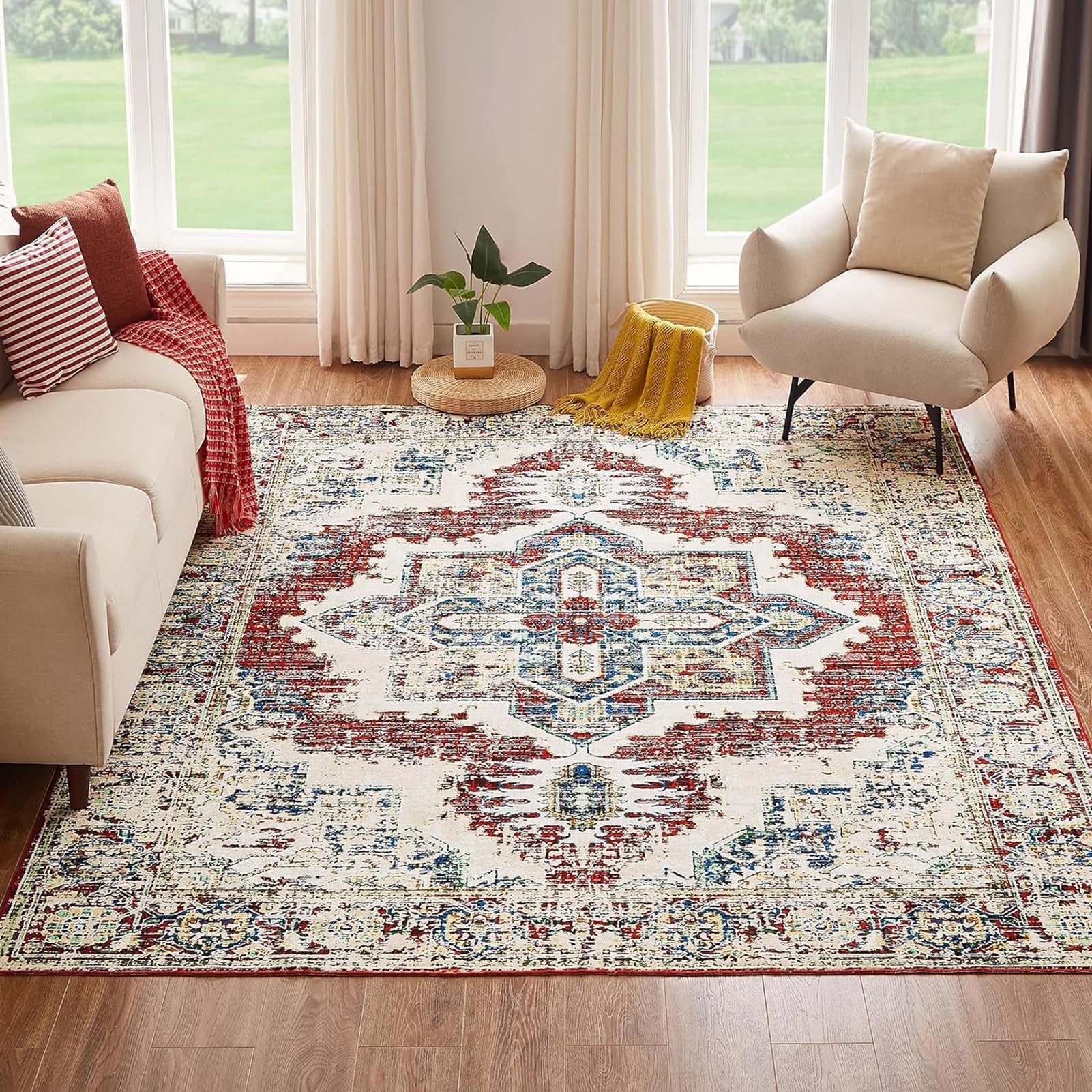 HGTRH Outdoor Rugs for Patio, Soft Comfortable Garden Rugs Outdoor Waterproof 200 X 300 Extra Large, Lightweight Crystal Velvet Outdoor Rug Non Slip Outside Carpet for Balcony Yard, Not Fade