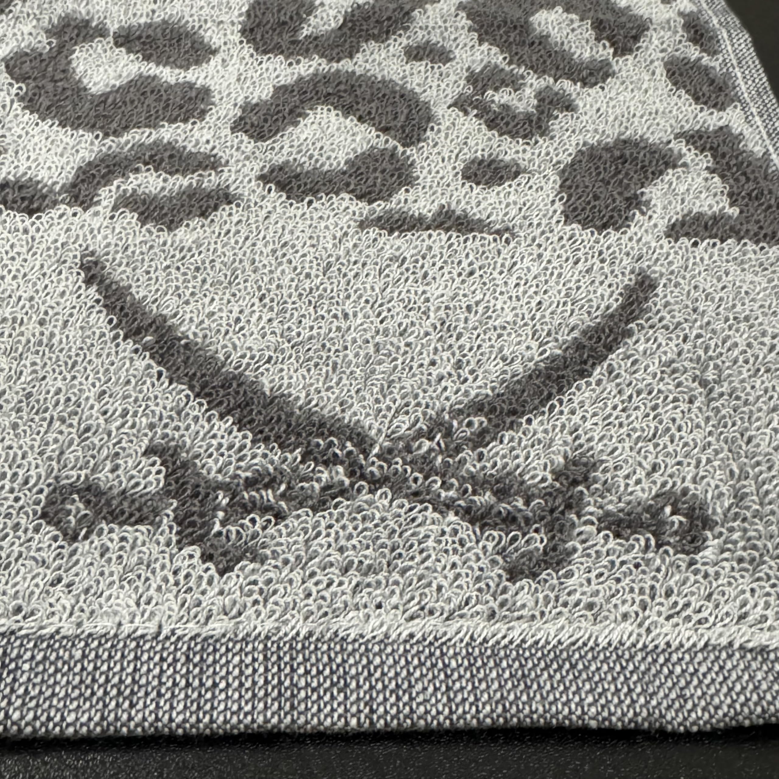 Sansibar Duschtuch-Set Leo 2-teilig – 100% Baumwolle, 550 G/m² Zwirnfrottier, 90×160 Cm, Edles Säbel-Muster In Silber/Anthrazit