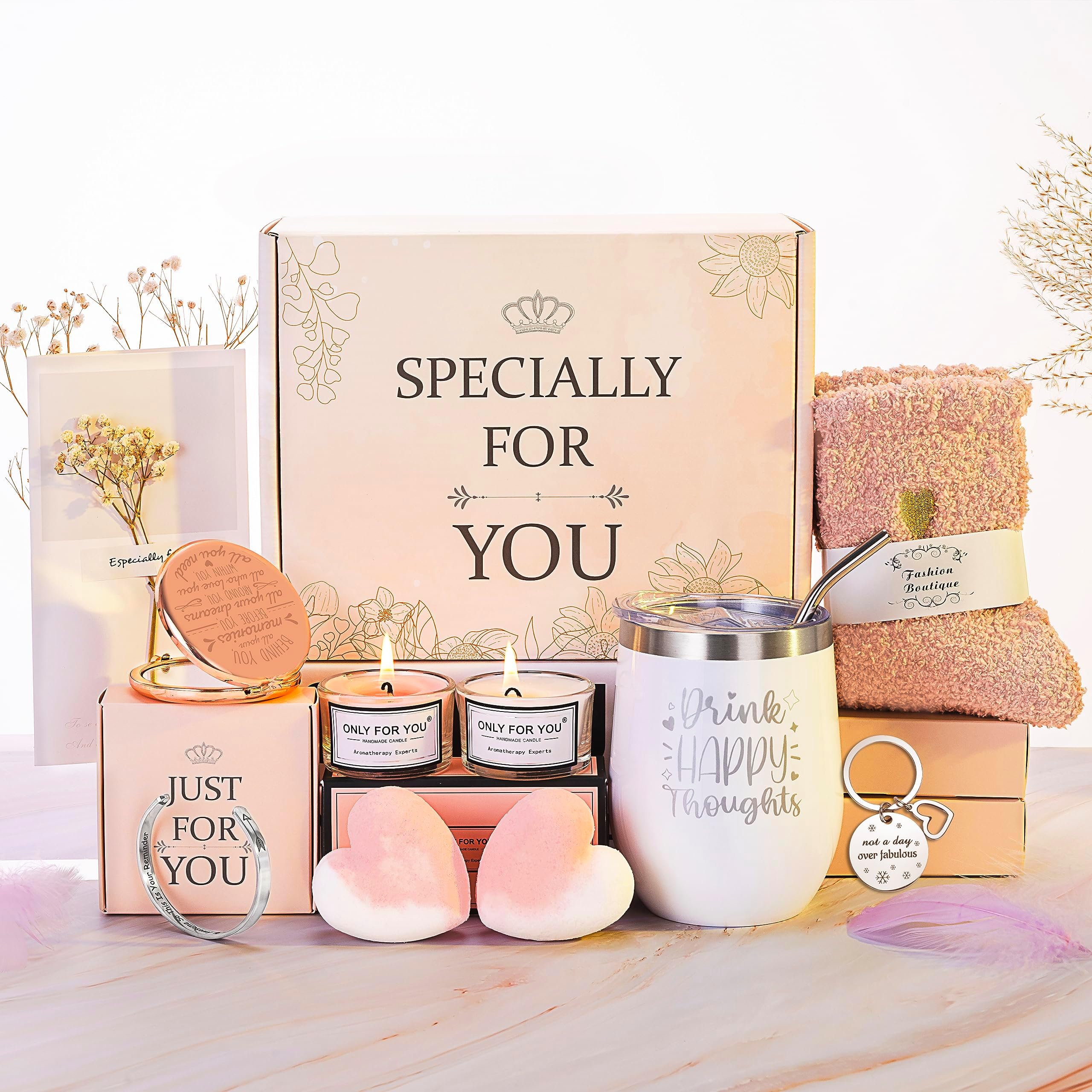 Jimi&Jimu Birthday Gifts for Women โ Luxurious Gift Basket Self Care Gifts for Women โ Premium SPA Gifts for Women for Sister, Best Friend, Birthday Gifts for Mom, Thank You Gifts