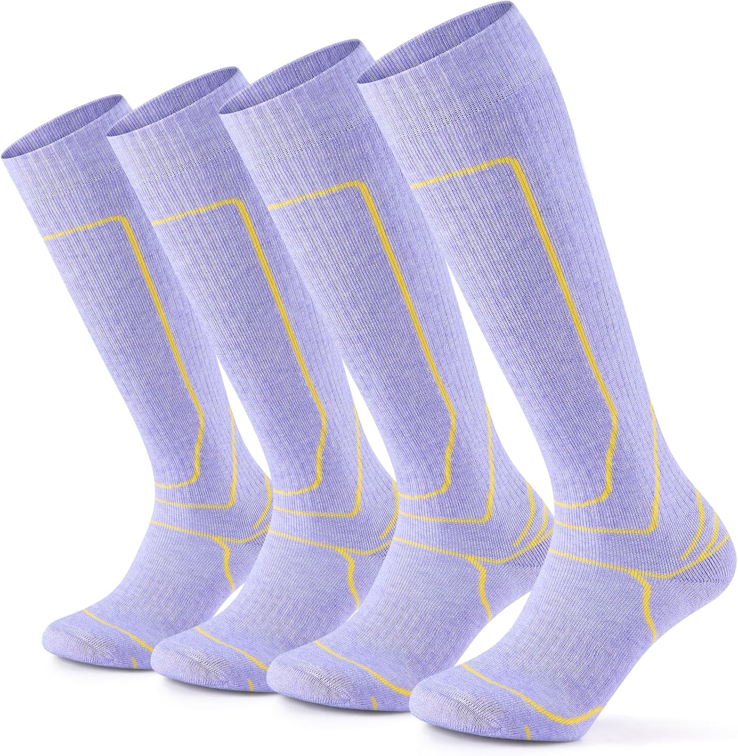 Zicac Merino Wool Ski Socks 2 Pairs for Women, Cold Weather Knee High Thermal Socks for Skiing, Snowboarding, Hiking, Camping - Image 7