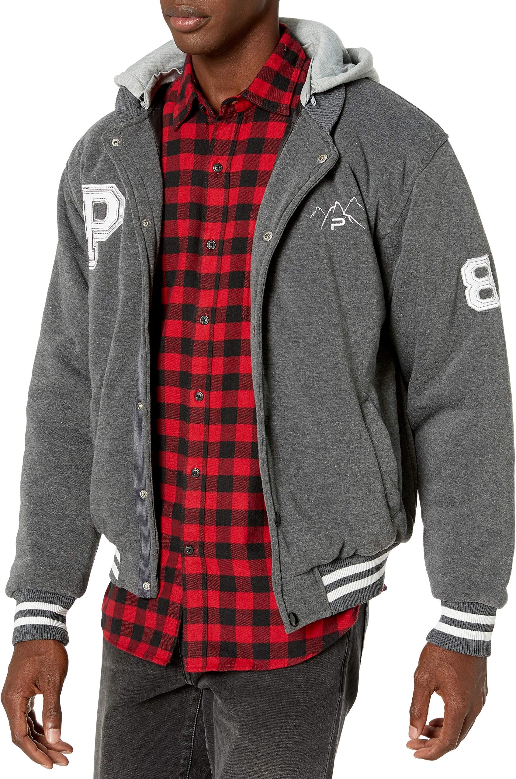 The Polar Club MENS' FLEECE VARSITY BASEBALL JACKET