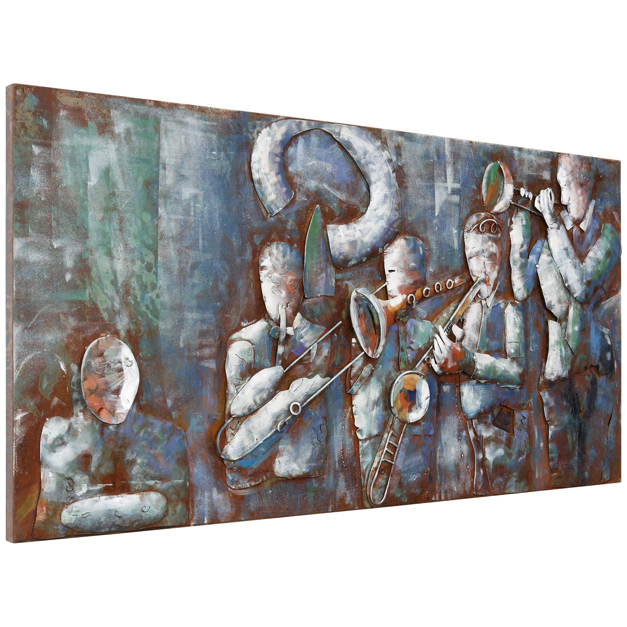 Empire Art Direct Jazz Band Mixed Media Iron Hand Painted Dimensional Wall Art, 56