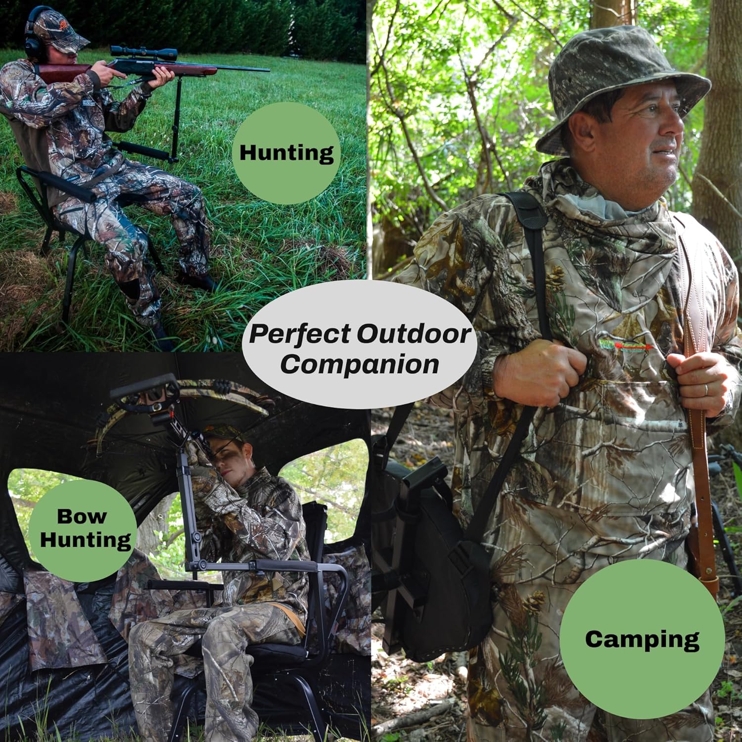 BenchMaster Sniper Seat Shooting Chair with Shooting Rest, 360 Degree Rotation, Adjustable Recline, Removable Arms, Adjustable Legs, Foldable for Carrying