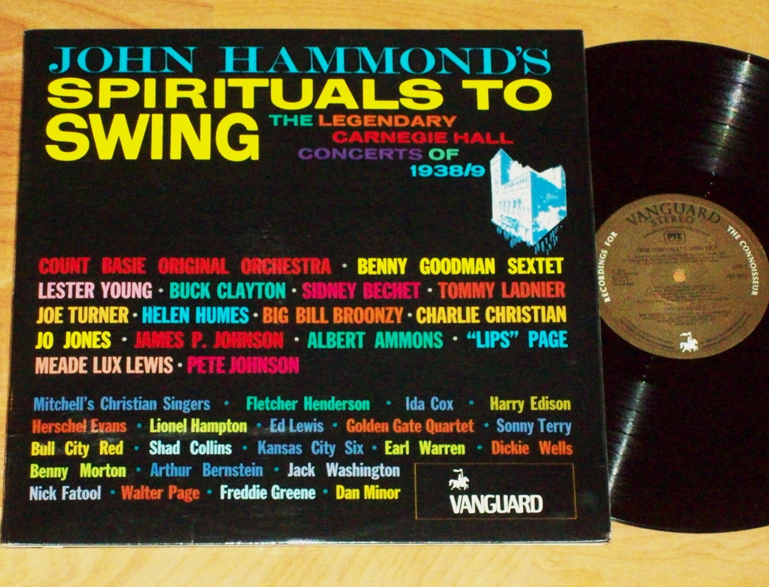 JOHN HAMMOND Spirituals To Swing 2 LP original UK pressing VANGUARD VRS 8523/4 jazz blues folk Carnegie Hall Concerts Of 1938/1939