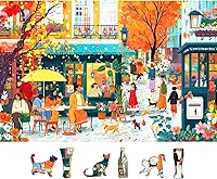 Vista 22 de Vintage Books - Rompecabezas de 1000 piezas para adultos, desafiante rompecabezas floral y amante de los libros con botellas de vidrio, hortensia