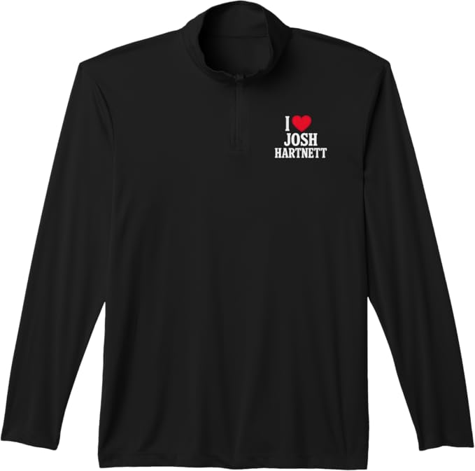 I Love Josh Hartnett – Retro Heart Fan Art Performance Quarter-Zip Top