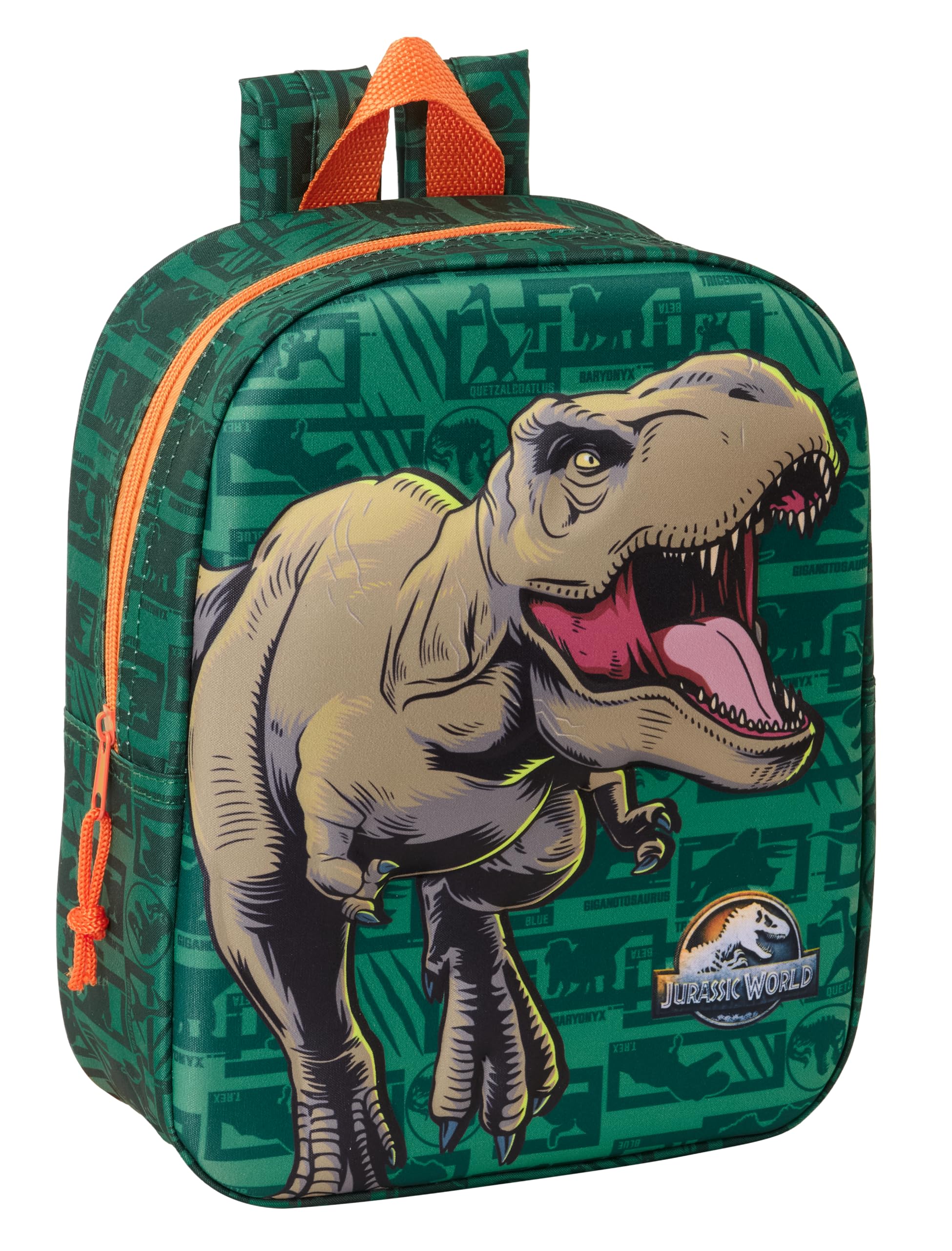 Safta JURASSIC WORLD plecak przedszkolny 3D, możliwość dopasowania do wózka, łatwe czyszczenie, idealny dla dzieci w różnym wieku, wygodny i wszechstronny, jakość i wytrzymałość, 22 x