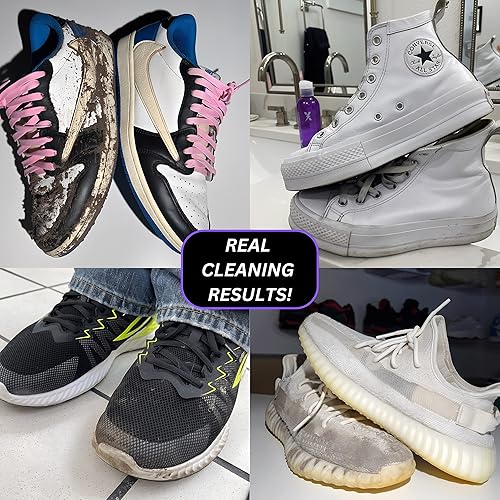 Miniatura 4 de Kit de tenis Limpiador y repelente de gamuza para zapatos blancos, cuero, nobuck Kit de limpieza de zapatos con cepillo premium Kit de cuidado