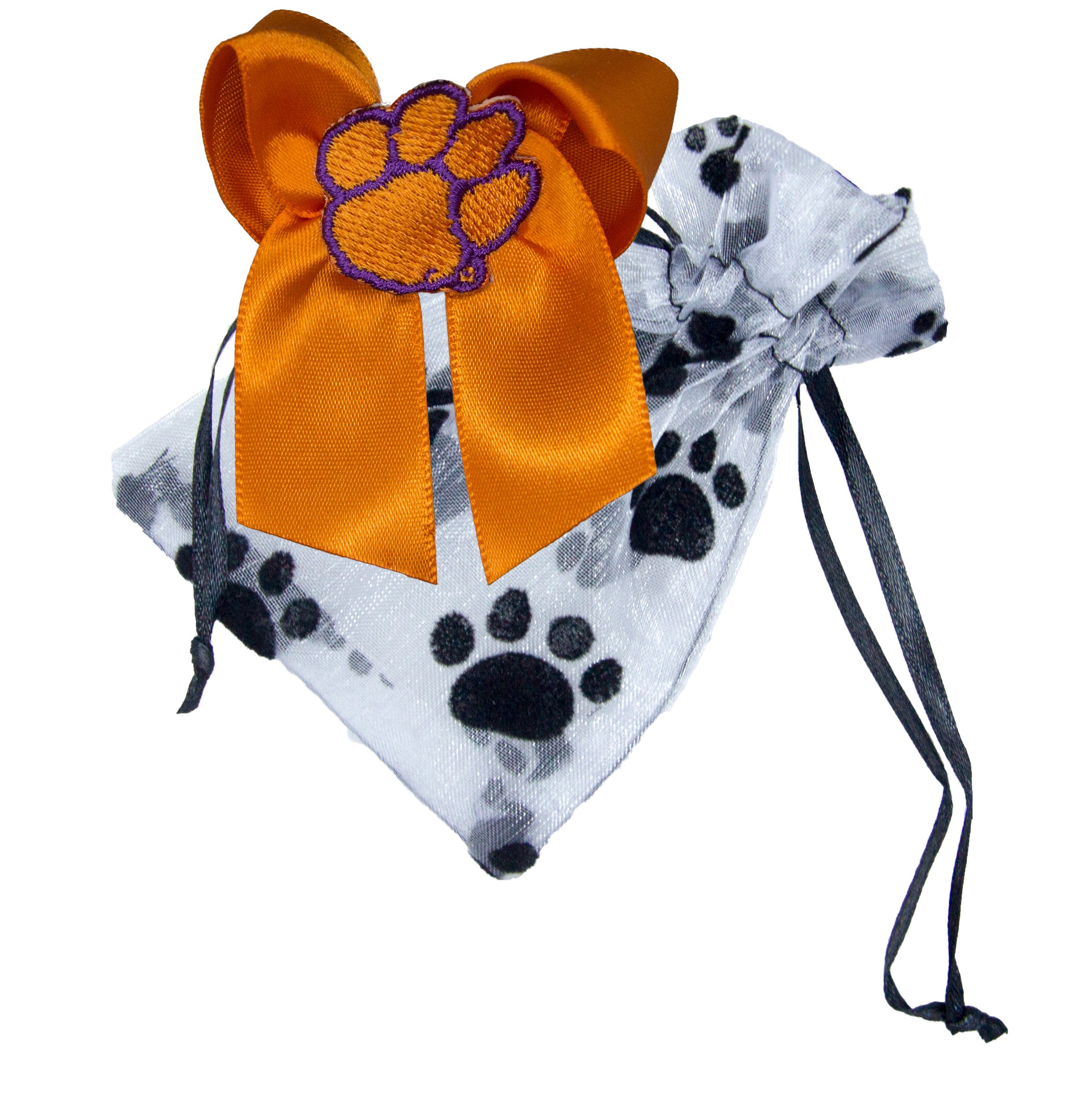 Divine Creations NCAA Clemson Tigers Pet Bow with Pouch
