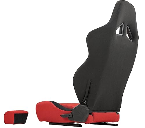 Miniatura 6 de OpenWheeler Racing and Flight Sim Seat, Simulator Cockpit. Sliding Rails Included. Red on Black. Breathable Fabric Upholstery