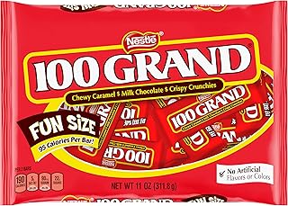 Nestle 100 Grand Fun Size Bag, 11 oz (Pack of 12)