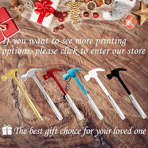 Miniatura 4 de Martillo de metal pequeño y destornillador, 6 en 1 Multitool Camping Hammer Set Destornillador Herramientas (dorado)