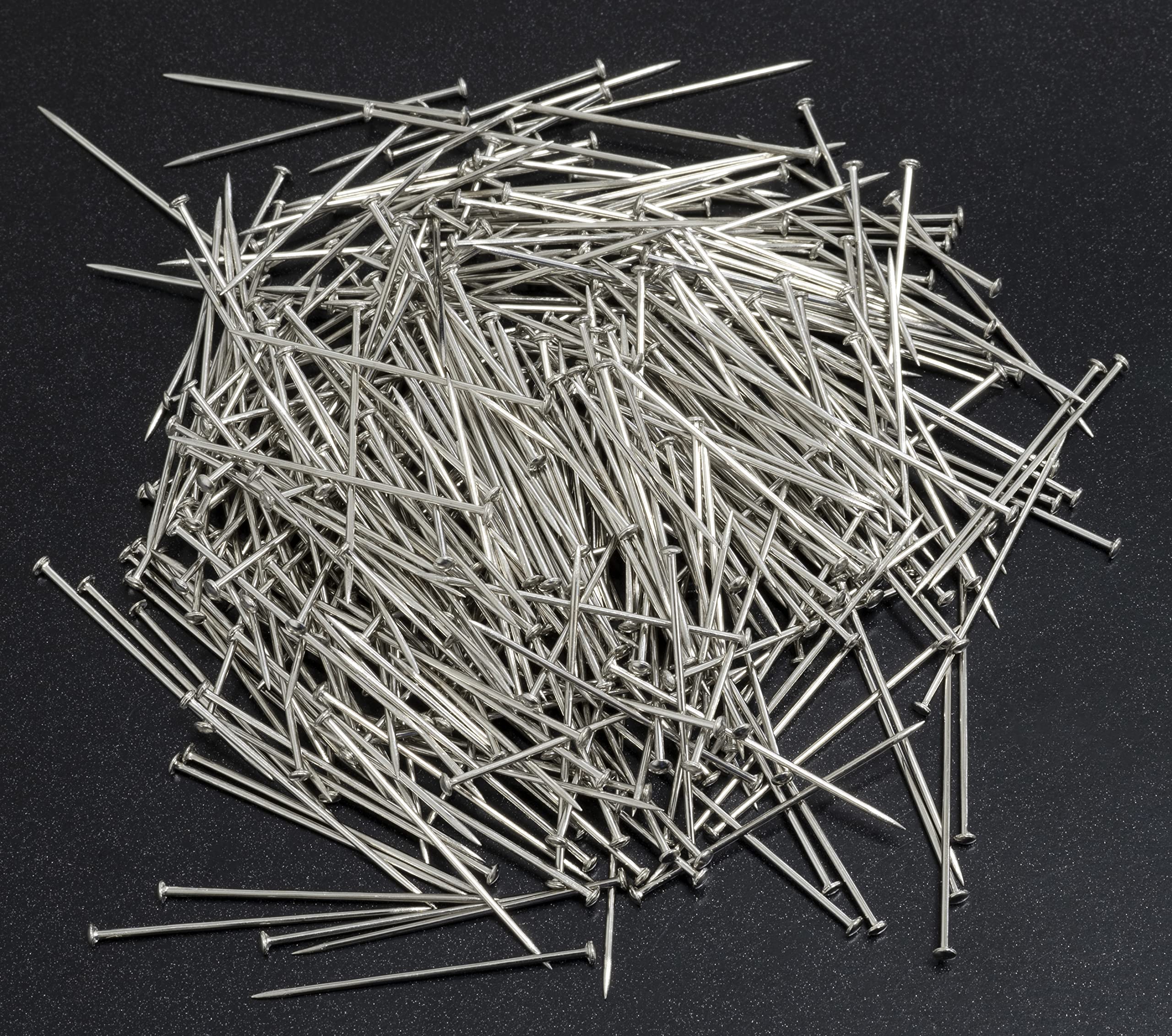 Scatola Spilli Classici AERZETIX 380 Pezzi | Spilli Da Cucito In Metallo Argento 26mm | Per Orli E Tessuti - 2