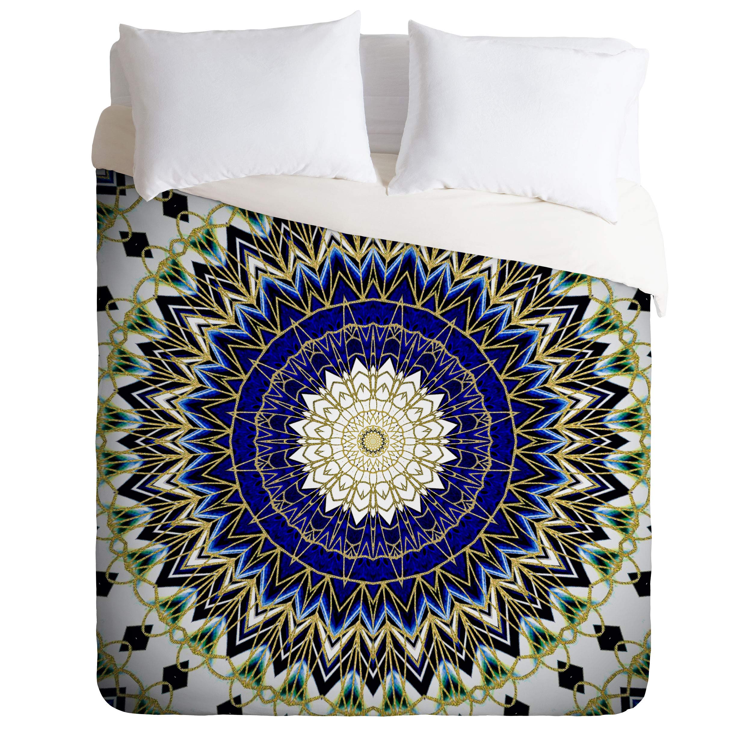 Society6Sheila Wenzel-Ganny Bohemian Blue Gold Mandala Comforter Set with Pillowcase(s), Twin
